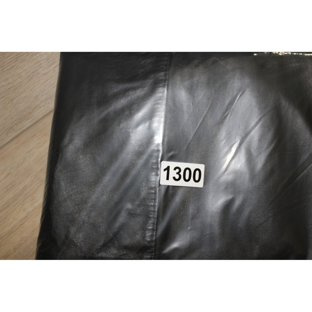 VTG Black Leather Mini Skirt High Waisted Made in USA Size 11/12 Women's 4 - Picture 7 of 7